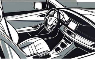 A car interior focusing on the leather seats