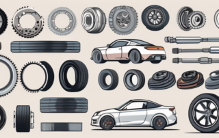 Various car parts such as engines