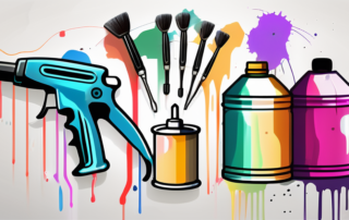 Various car painting tools such as spray guns