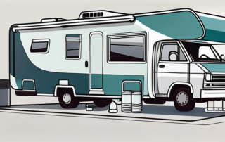 A motorhome being polished and sealed