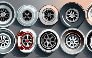 Several sparkling clean car rims