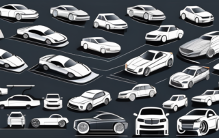 Various types of cars and car parts