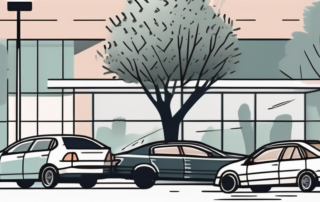 A car with various dents and scratches