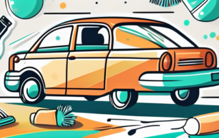 A car with a gleaming windshield