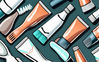 Several types of toothpaste tubes