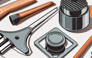 Various tools and materials needed to build a dent removal tool