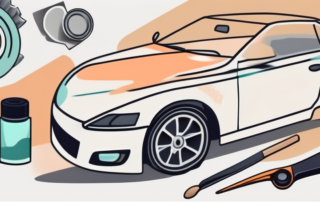 A car with a noticeable chip in the paintwork