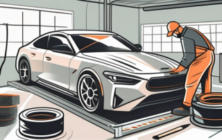 Different types of car rims being sanded down with various tools