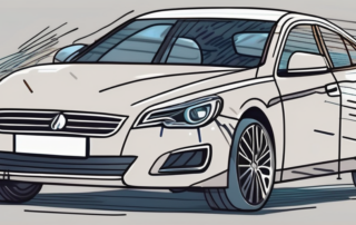 A car with visible scratches on its surface