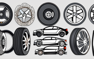 Various car parts like wheels