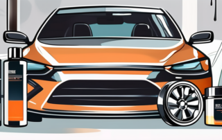 Various car polish products on a table