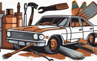 A car with visible rust spots on it