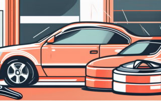 A car with visible scratches on its surface