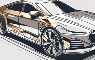 A car half-covered in foil