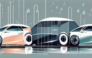 Several different types of cars