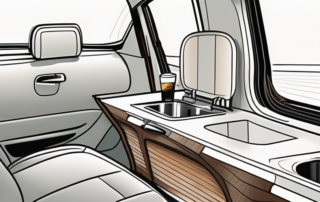 Various types of drink holders attached to the window of a car's interior