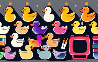 Different rubber objects such as a rubber duck