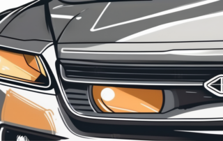 A pair of matte car headlights