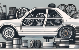Various car parts like engines
