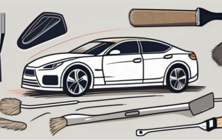 A car with visible scratches on its surface