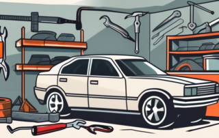 A car with visible hail damage