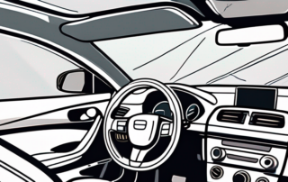 A car interior showing a close-up of a plastic surface with scratches