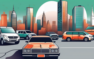 Several different types of vehicles