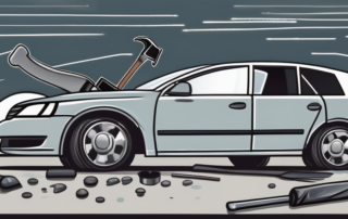 A car with noticeable hail damage