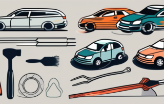 A car with visible scratches on its paintwork