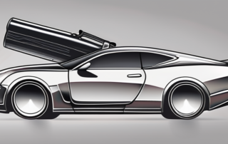 A car in the process of being fully wrapped in a glossy