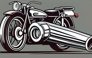 Several chrome objects like a motorcycle exhaust