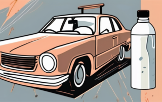 A car with visible paint chips and cracks