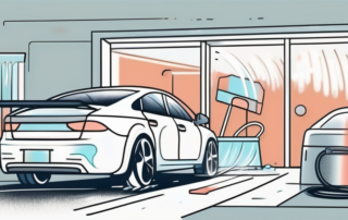 A car undergoing deep cleaning