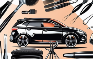 A shiny black car with a glossy finish