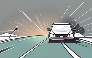 A stone hitting a windshield