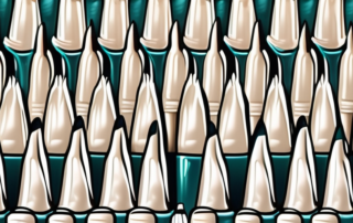 Several tubes of toothpaste with shiny
