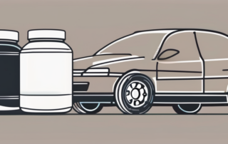 A car with shiny rubber parts