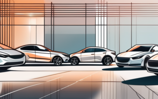 Several cars with a glossy finish