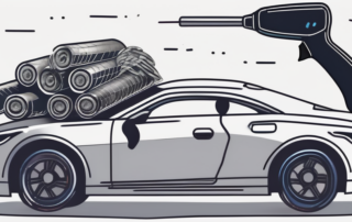 A car partially covered with a film or foil