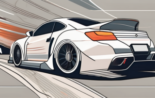 A turbocharged car with visible internal parts