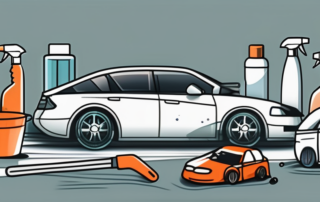 A car half shiny and clean