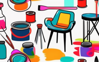 Various plastic objects like a chair