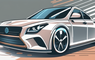 A car with a shiny exterior parked outside