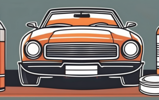 Several types of car wax products arranged on a car bonnet