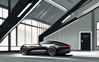 A sleek car covered in satin black foil