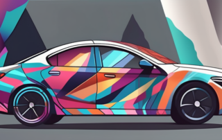 A car being wrapped in a unique