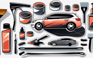 A car with visible fine scratches on its paintwork