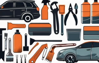 A car with a protective shield symbolizing anti-rust measures