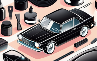 A black car with a glossy finish