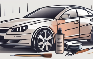 A car with a noticeable deep scratch on its paintwork